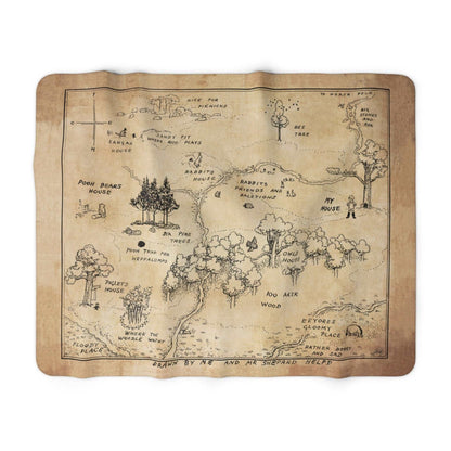 Winnie-The-Pooh The Hundred Acre Wood Sherpa Fleece Blanket