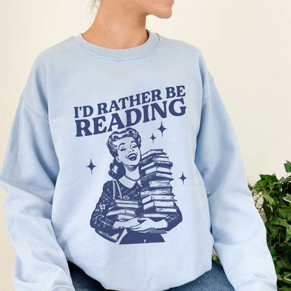 Retro I'd Rather Be Reading Sweatshirt