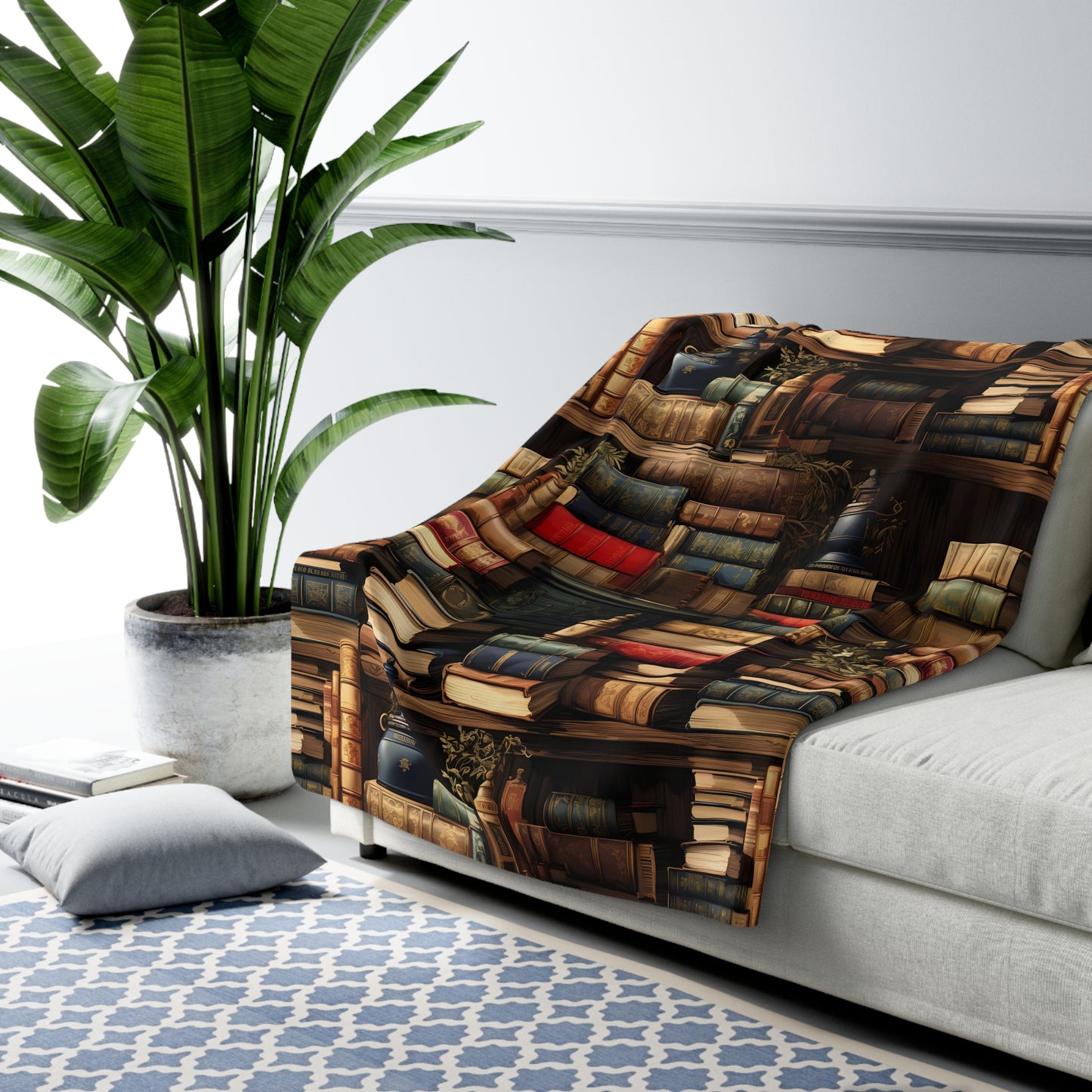 Vintage Books Sherpa Fleece Blanket