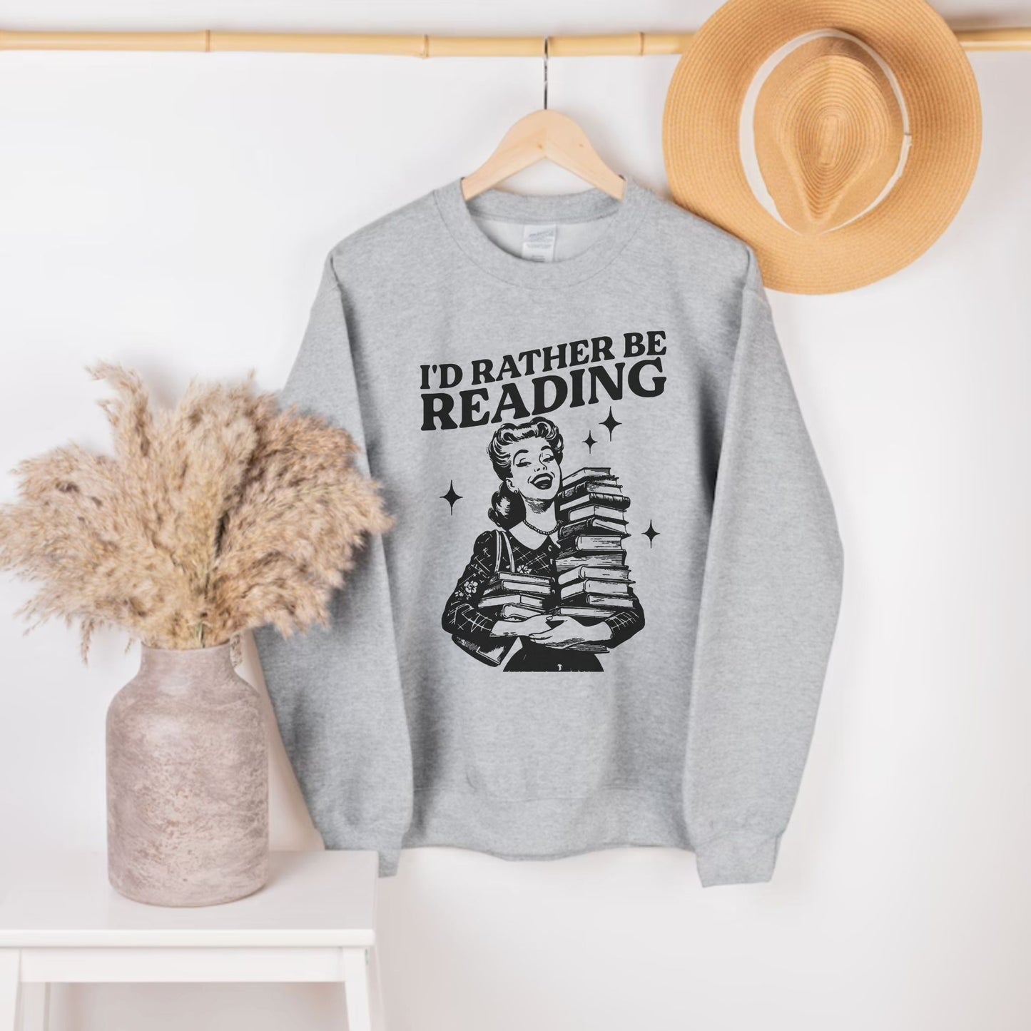 Retro I'd Rather Be Reading Sweatshirt