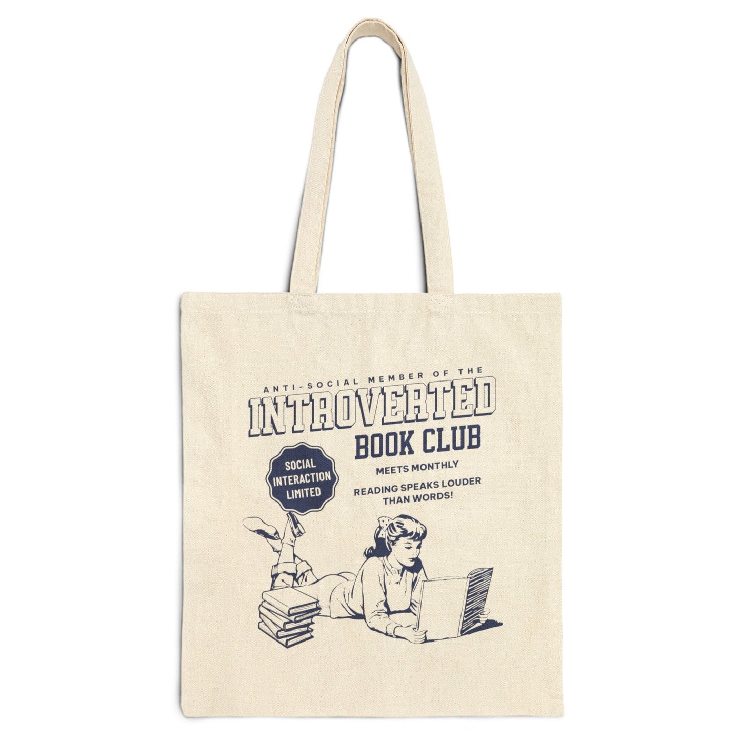 Introverted Book Club Tote Bag