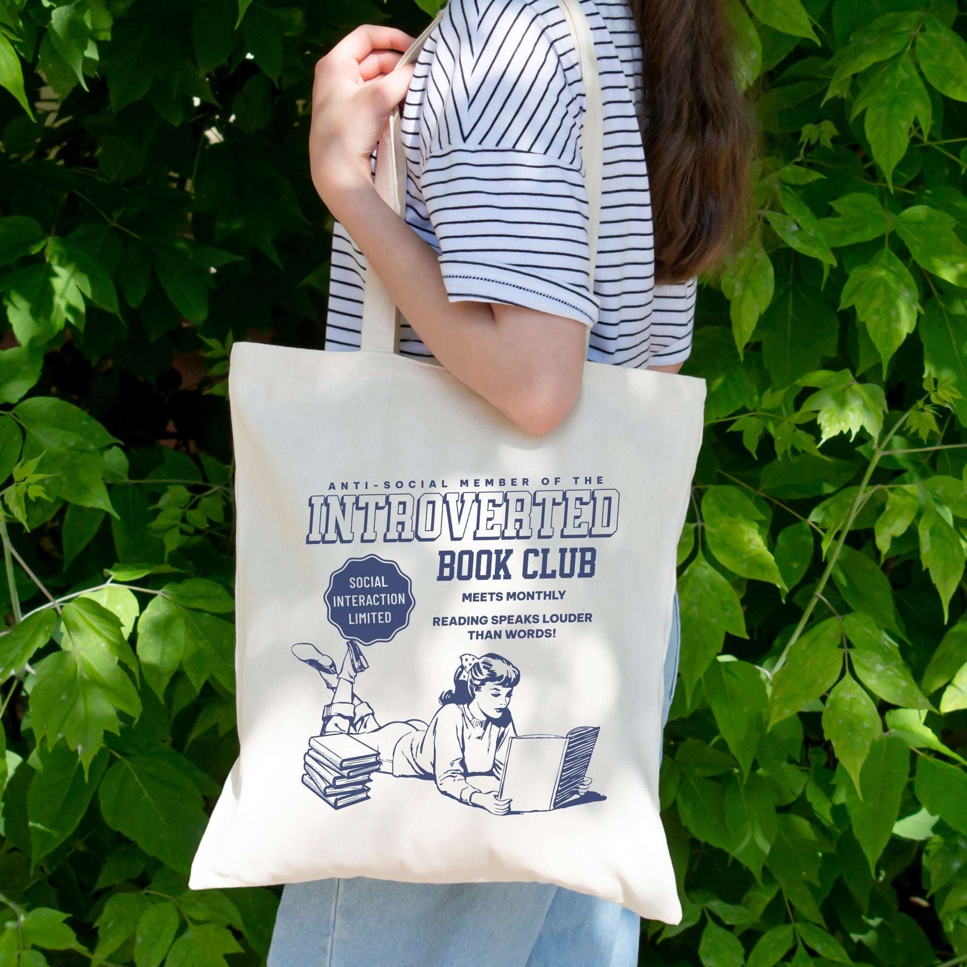 Introverted Book Club Tote Bag