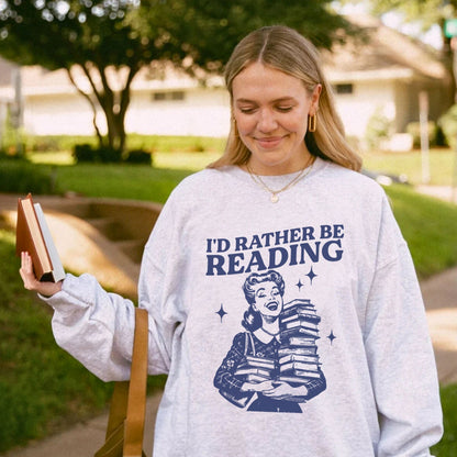 Retro I'd Rather Be Reading Sweatshirt