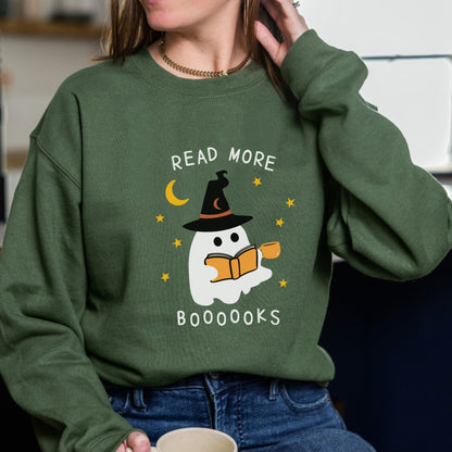 Ghost Read More Books Sweatshirt