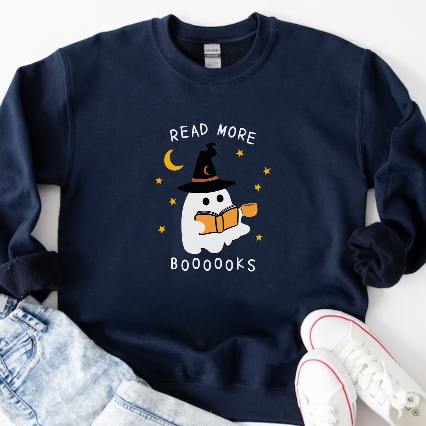 Ghost Read More Books Sweatshirt