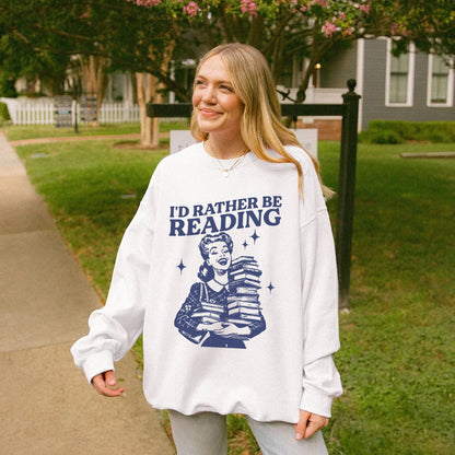 Retro I'd Rather Be Reading Sweatshirt