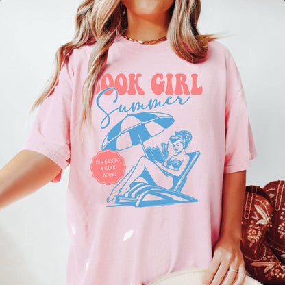 Book Girl Summer T-shirt