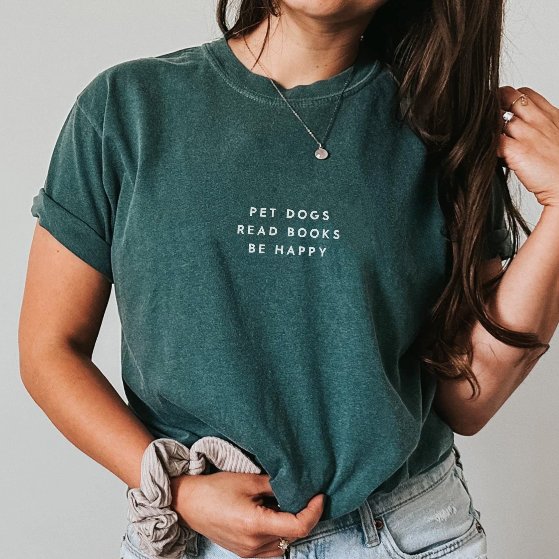 Pet Dogs Read Books Be Happy T-shirt
