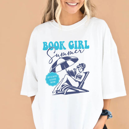 Book Girl Summer T-shirt