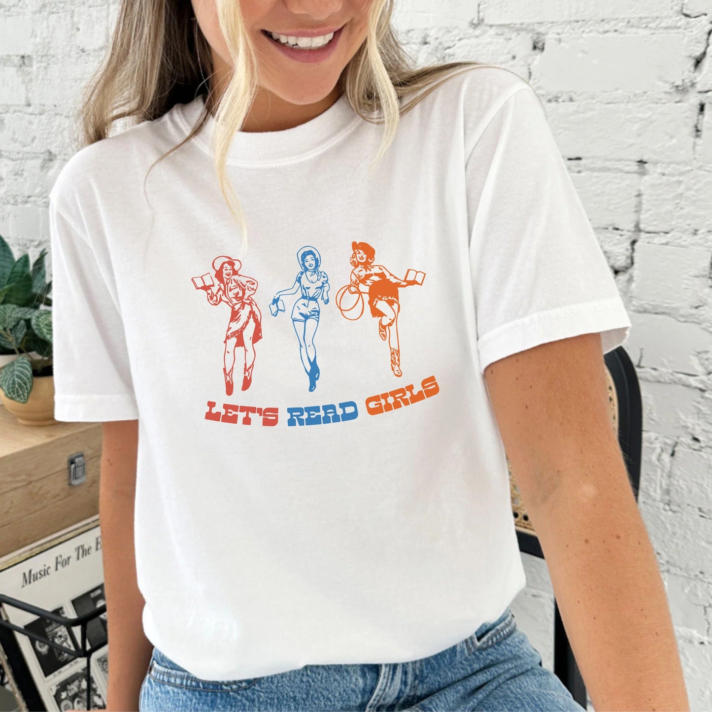 Retro Let's Read Girls T-shirt