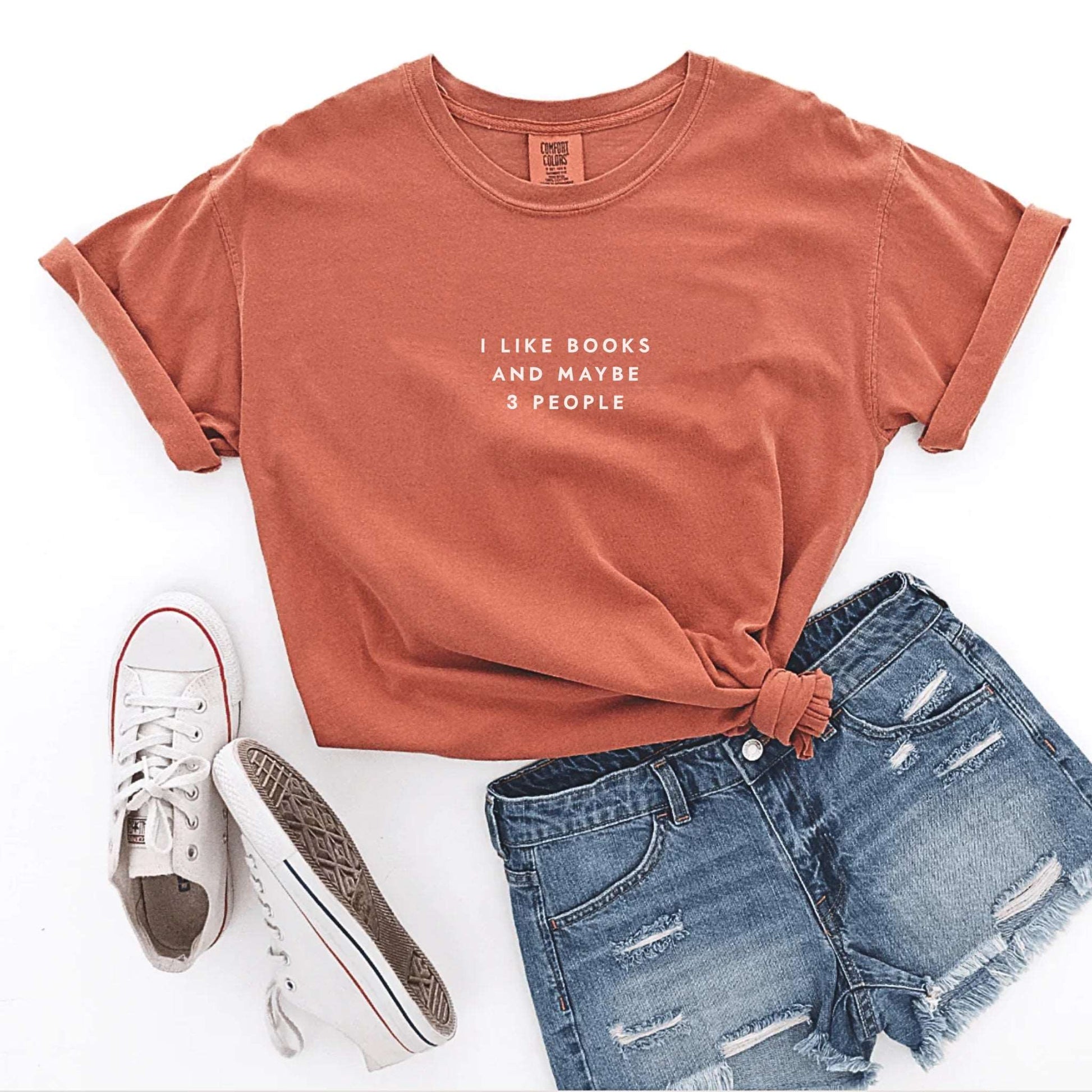 I Like Books and Maybe 3 People T-shirt