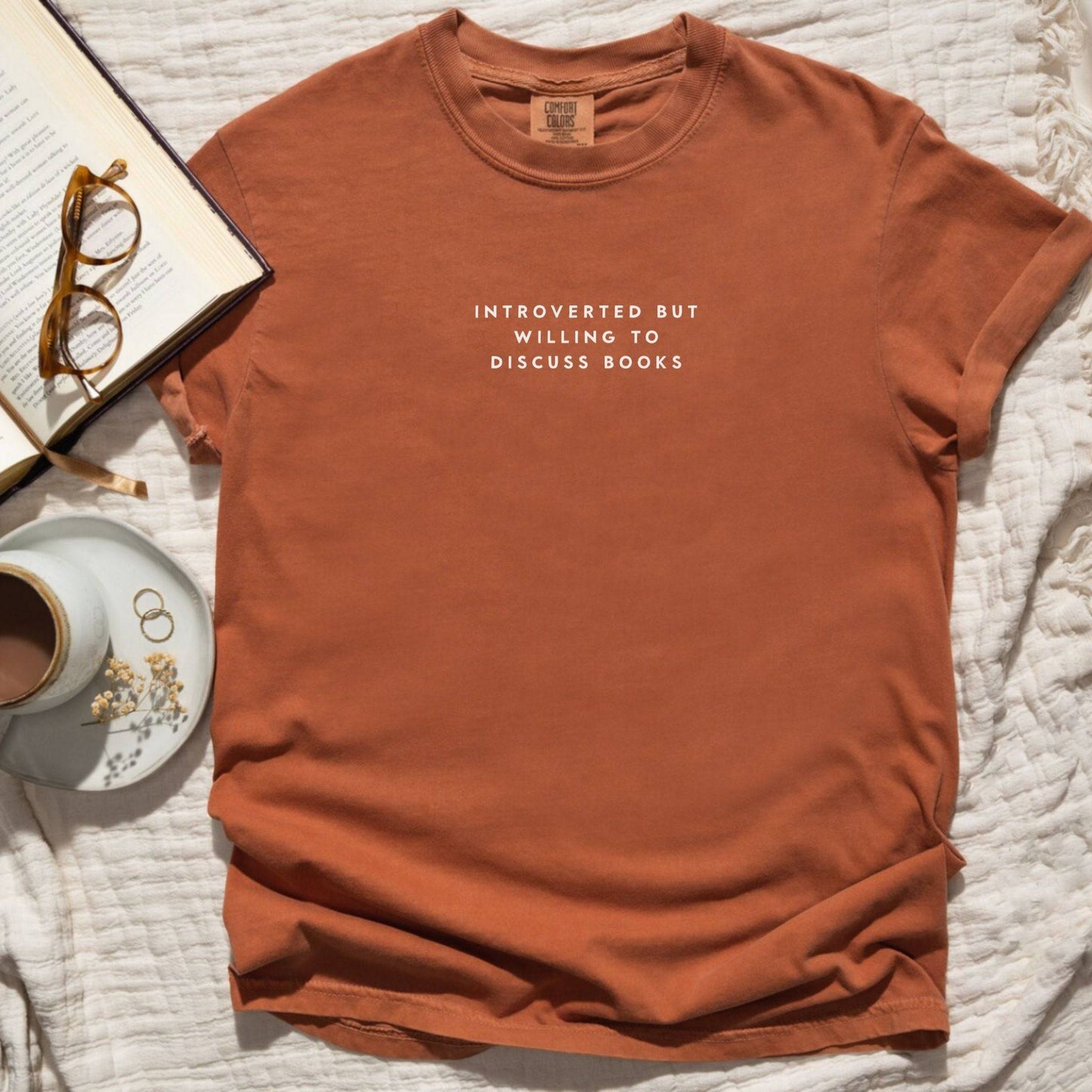 Introverted but Willing To Discuss Books T-shirt