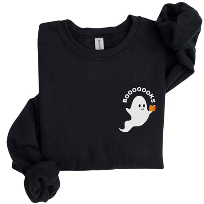 Ghost Reading Books Sweatshirt